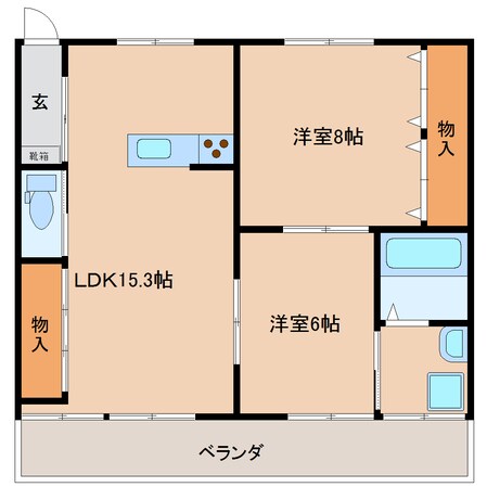 水落マンションの物件間取画像